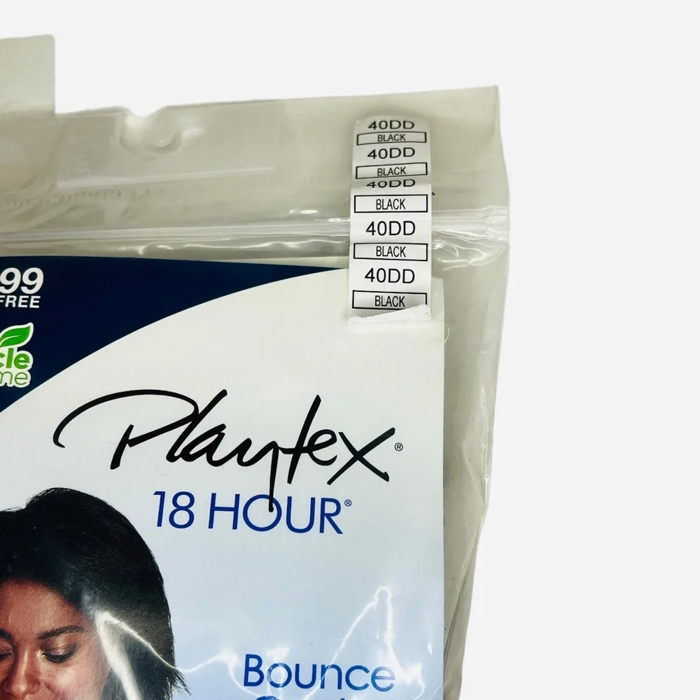 Playtex Women's Bounce Control Coverage Convertible Wireless Bra Black Size 40DD